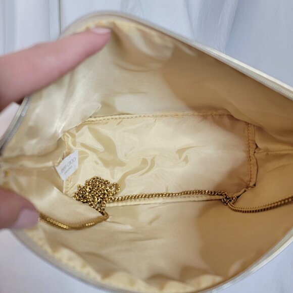 Jimmy Choo Parfums Gold Cosmetic Bag/Crossbody + Champagne Toast Set – 3fer, NWT - Picture 8 of 9